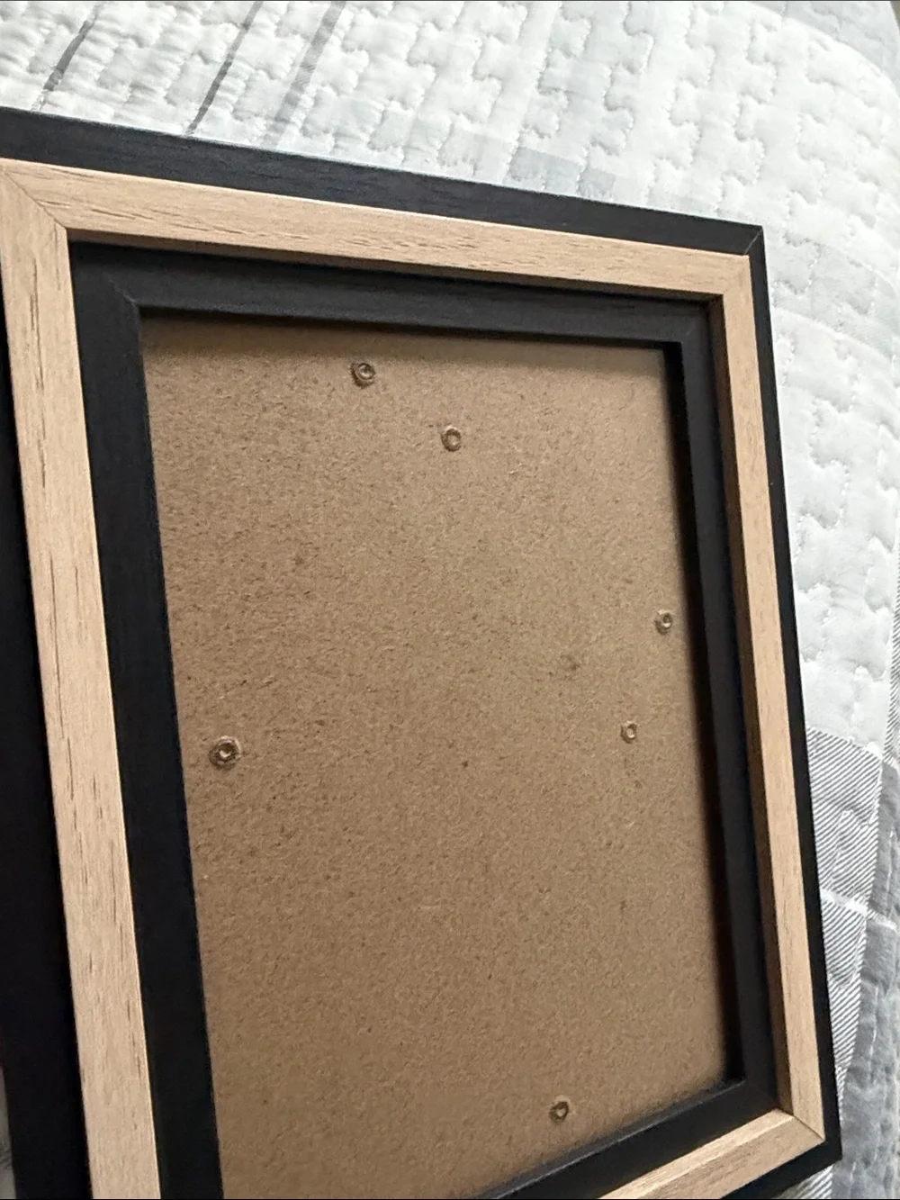 Two-Tone Black and Natural Wood Picture Frame - Home Accents